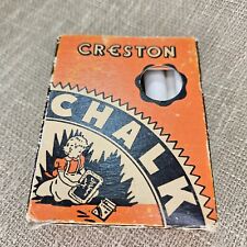 1 Box Creston Chalk no 412 Non-Toxic White color VTG New York City USA picture