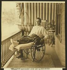 Photo:Napoleon Larry Lajoie,injury,leg,wheelchair,porch,c1905 picture