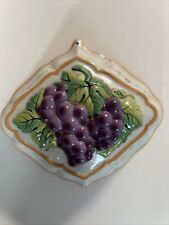 Franklin Mint Le Cordon Bleu Glazed Ceramic Jello Mold Harvest Grapes 1986 picture