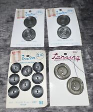1960’s Vintage Button LOT Of 4 Grey Bouton Lansing Buttons Sz 44 30 3/4 & 1 1/8 picture