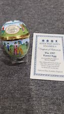 Vintage Halcyon Days Enamel Easter Egg 1997 Hinged Trinket Box picture