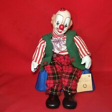 VTG Wind Up Musical Animated Head Moving Porcelain Clown Plays Send In The Clown picture