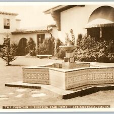 c1930s Los Angeles, CA RPPC Eastern Star Home Water Fountain Tile Mosaic LA A186 picture