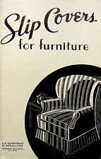 VINTAGE 1941 SLIP COVERS FOR FURNITURE FARMERS BULLETIN #1873 - E12-H picture
