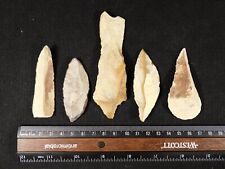 Lot of FIVE Ancient Prismatic Flint Stone TOOLS or Artifacts Algeria 76.3gr picture
