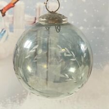 Vintage Kugel Unsilvered Glass Christmas Ornament Large 4