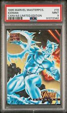 1995 Marvel Masterpieces Canvas Iceman Limited Edition #10 PSA 9 Mint picture