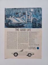 Vintage 1965 Magazine Ad Lotus Elan picture