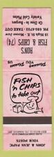 Matchbook Cover - Ron's Fish Chips Moose Jaw SK pink picture