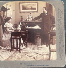 Strohmeyer & Wyman Stereoview “Salutations” Cheating Husband Series 1899 picture