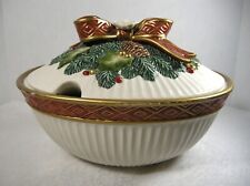 Fitz and Floyd Tureen with lid (no ladle) Christmas Rose Vtg 1995 Discontinued picture