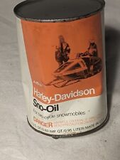 Very Rare Vintage Harley Davidson Two Cycle Sno-Oil Snowmobile Oil Can FULL  picture