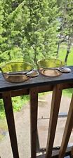 Pair Of Corning Visions Amber Grab-It /No Lids EUC picture