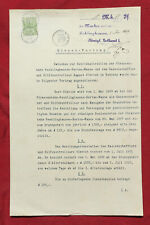 Pre WW1 WWI Imperial German paper document 1909 service contract w tax stamp picture