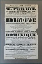 1849  Playbill poster Shylock Merchant of Venice Oliver Twist Theatre Royal picture