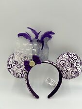 Official Disney Parks Purple Crown & Feathers Jubilee Minnie Ears Headband picture