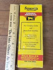 Vintage Sergeant’s Dog Cough Medicine Bottle Box Polk Miller Drug Co (empty box) picture