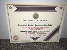 U.S. ARMY GOOD CONDUCT COMMEMORATIVE MEDAL CERTIFICATE~W/PRINTING T-1 picture