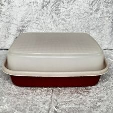 Vintage Tupperware Large Meat Marinade Container 2 Piece Paprika #1294-2 w/Lid picture