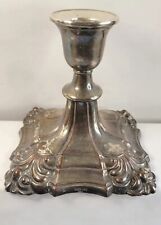  Antique Barker Ellis Made in England Silver Plate Hurricane Candle Holder Base picture