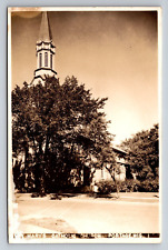 St. Mary's Catholic Church Portage Wisconsin Unposted RPPC Postcard picture