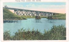 London Ontario Thames River Railroad Bridge 1930 Canada  picture