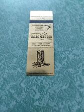 Vintage Matchbook Ephemera Collectible J7 glendora California Golden spur boot picture