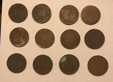 1862-1939 INDIA BRITISH COLONIAL 1/4 ANNA 12 COINS-VICTORIA, EDWARD VII,GEORGE V picture