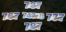 Boeing Program Decal Sticker Set 737, 747-8, 767, 777 and 787 Pilot A&P Plane    picture