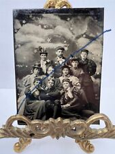 Large Group Photo Under The Stars No Moon Tintype Photo picture