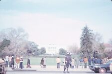 1975 Street Scene Outside White House Washington DC People Police Vtg 35mm Slide picture