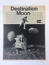 1967 Revell DESTINATION MOON model kit ad page ~ Apollo+Gemini ~ 9.5x12.5 picture