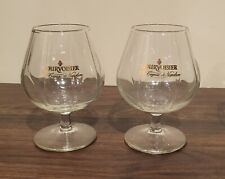 Set of 2 Courvoisier Cognac France Ribbed Snifters Glasses Brandy picture