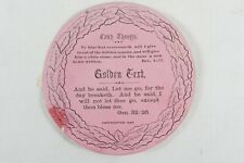 1885 Victorian Die Cut Religious Bible Verse Revelations 2:17 LetterPress Print picture