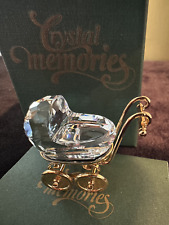 Swarovski vintage 90's Crystal Memories Baby Buggy w/ box , sleeve & booklet picture
