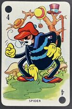 1939 Mickeys Fun Fair Card Rare Disneyana Blue Silly Symphonies Spider Smoking picture