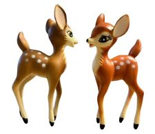 Vintage Mid Century Modern Celluloid Deer 1950s Bambi-Style Fawn (Set of TWO) picture