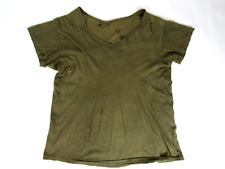 Vtg 40's 50's WWII Korean War USMC / US Army Stenciled Undershirt Cotton T-Shirt picture