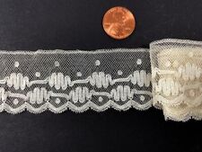 Antique handmade woven abstract design on handmade net lace,  56