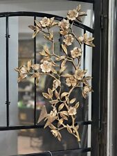 Large Vintage Syroco Butterfly Floral Cherry Blossom 36