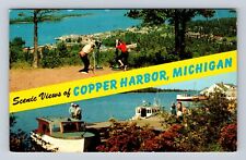 Copper Harbor MI-Michigan, Banner Greetings, Antique, Vintage c1962 Postcard picture