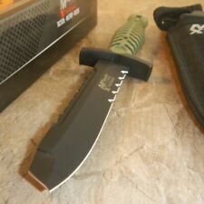 Mtech Xtreme MTX8089BGT Green Tactical Sawback Fixed Blunt Tip Knife + Sheath picture