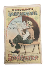 1890 Merchants Gargling Oil Songster Man Music Booklet L K Eastman CPFA picture