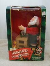 RARE HARD TO FIND 1994 MR CHRISTMAS SANTA AT HIS WORK BENCH, TESTED & WORKS picture