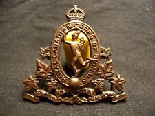 ROYAL CANADIAN CORPS of SIGNALS PRE WWII OFFICER CAP BADGE 1922 S4a RCCS BRONZE picture