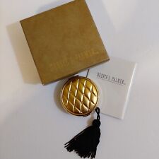 Debbie J. Palmer 18k Gold Dipped Cosmetic Press Powder Quilted Compact  Gift picture