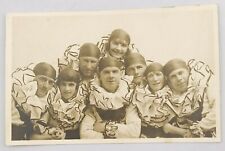 Vintage 1910's RPPC Minstrels Pierrot Clown Troupe Postcard - 3.5