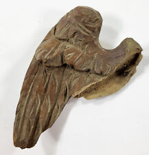 Antique Carved Angel Wing from Cherub or Putti 4.25