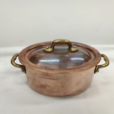 Vintage Small Size Oval  Copper casserole Made In France . picture
