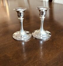 Pair Of Oneida Silversmiths Candle Holders Paul Revere Reproductions 4“ picture